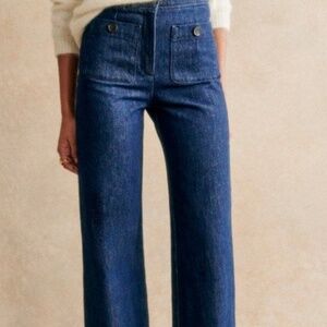 Sezane Dan Trousers Denim - Size 38